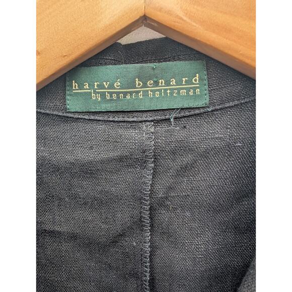 Harve Benard By Benard Holtzman Womens Linen Button Down Shirt L/XL Exposed Seam - Picture 6 of 6